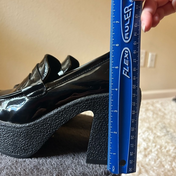 ASOS Black Platform Loafers - Picture 6 of 8